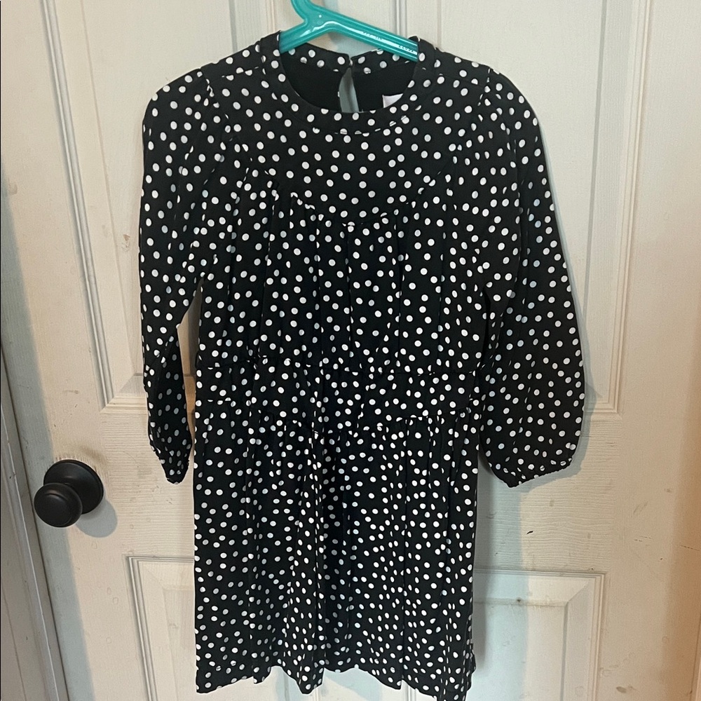 Zara Black and White Polka Dot Kids Dress